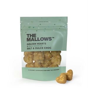 The Mallows Golden Hearts - Skumfiduser med Dulce Chokolade og salt 90 g 